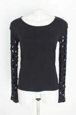 blusa dolce vita feminina preta com corte à laser