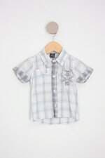 camisa kids xadrez com bordado
