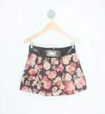 saia lalaguba feminina floral com pregas