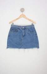 saia jeans C&A feminina azul
