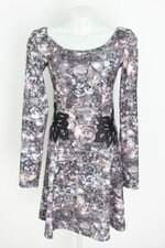 vestido lunender feminino estampado com bordado