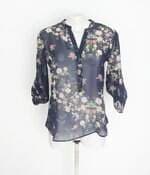 blusa feminina estampada com transparência