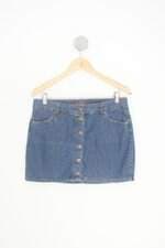 saia jeans feminina azul
