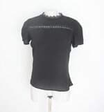 blusa flavia calil feminina preta com renda