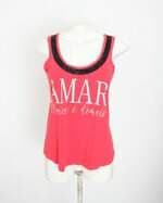 regata vicks feminina vermelha com aplique e silk