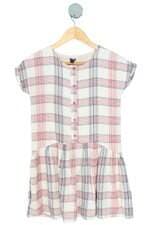 vestido kiabi kids xadrez com forro
