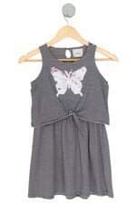 vestido Renner kids listrado com paetê