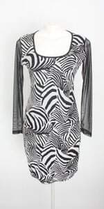vestido zinzane feminino estampado com tule