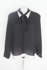 camisa zara feminina preta