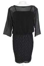 vestido catarina park feminino preto com forro e renda