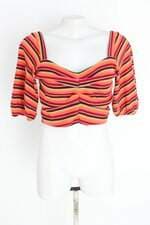 Blusa cropped renner feminina colorida com pregas