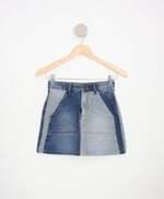 saia jeans youcom feminina azul