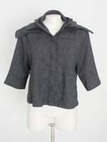 blusa tvz feminina cinza com sobreposição