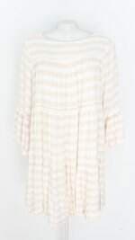 vestido tigresse feminino bege listrado