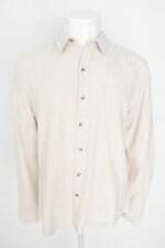 camisa hering masculina bege com barra mullet