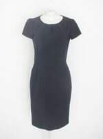 vestido leah k feminino azul com forro e pregas