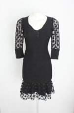 vestido malibu feminino preto com recortes