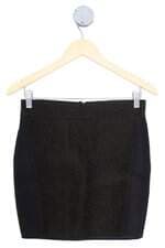 saia Bobstore feminina preta com recortes
