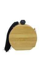 Bolsa Renner em madeira bege com tassel