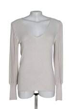 blusa de tricô sandro ferrone feminina bege