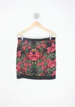saia open up feminina estampada com forro e recortes