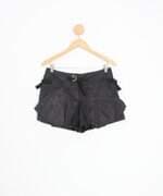shorts espaco fashion feminino preto com aplique