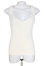 regata de tricô absolutti feminina off white com aplique