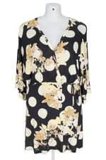vestido Zinzane feminino preto floral com forro