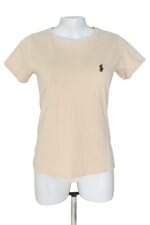 camiseta baby look Ralph Lauren feminina bege