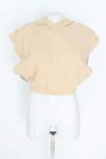 blusa esportiva live feminina bege com franzido