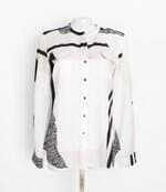 camisa calvin klein feminina estampada com recortes