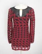 vestido colcci feminino estampado com forro e recortes