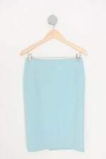 saia feminina azul com forro