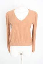 blusa manga longa all side feminina marrom