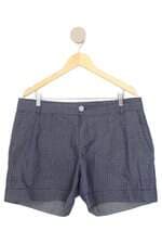 shorts astutti feminino em poá com pregas