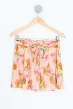 saia forever 21 feminina rosa com faixa na cintura