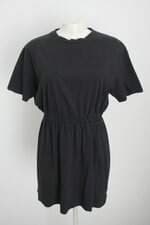 vestido amaro feminino preto com franzido
