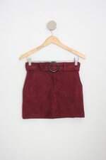 saia forever 21 feminina vermelha com cinto