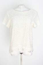 blusa maksimo feminina off white com meio forro