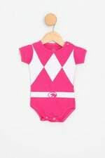 body looney tunes infantil rosa com silk