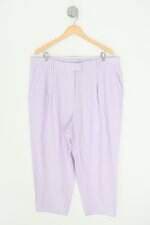 calça de tecido H&m feminina lilás com pregas