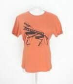 blusa acostamento feminina laranja com silk