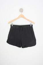 shorts feminino preto com cós com elástico