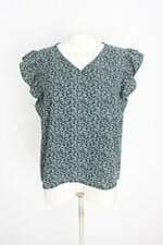 blusa lovito feminina verde estampada