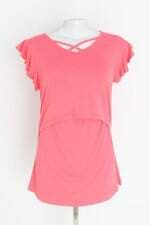 blusa feminina rosa com sobreposição