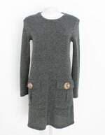 vestido de tricô zara feminino cinza