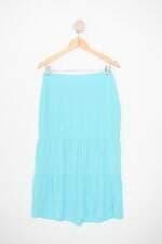 saia blackpink feminina azul com meio forro