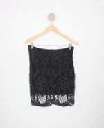 saia shoulder feminina preta com forro