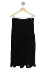 saia midi em renda bem me quer feminina preta com meio forro