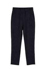 Calça de tecido C&A azul risca de giz